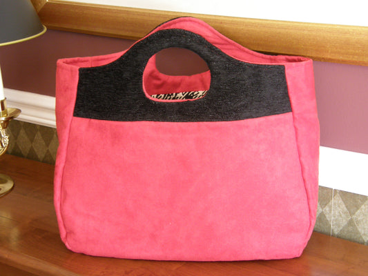 Red and Black Tote Bag