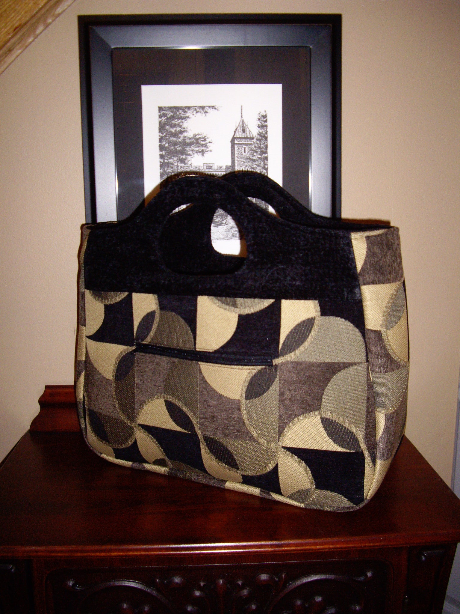 Black and Tan Tote Bag